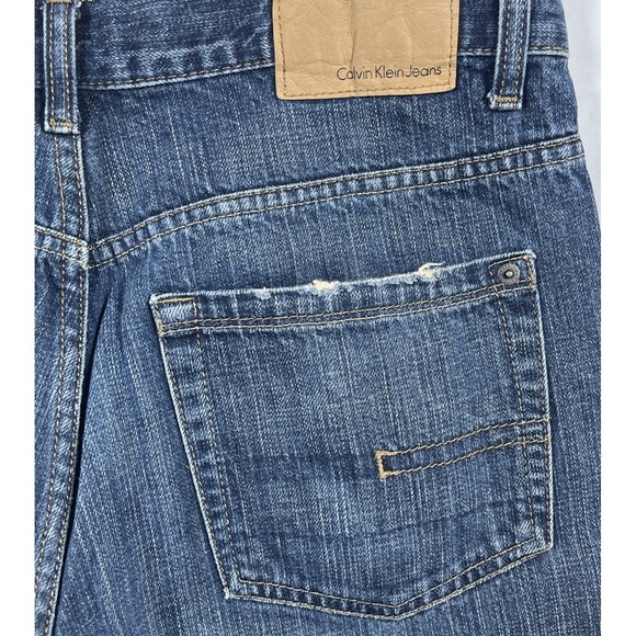 Calvin Klein Men's Blue Relaxed Straight Easy Fit Jeans W32  x L32 100% Cotton - Picture 4 of 11